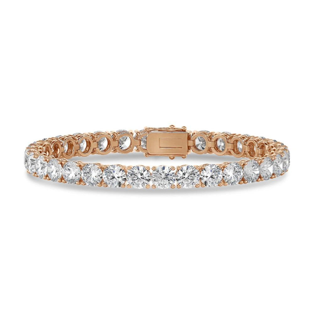 Red gold diamond tennis bracelet Valquère