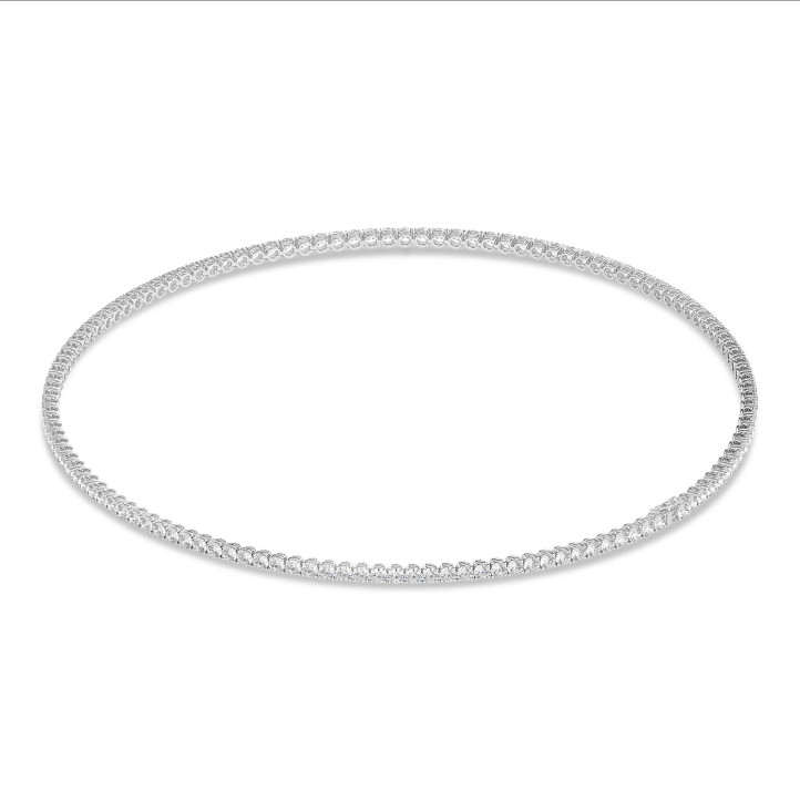 14.60 karaat rivière halsketting in wit goud met lab grown diamanten