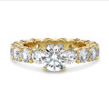 1.50 karaat solitaire ring in geel goud met ronde lab grown diamanten