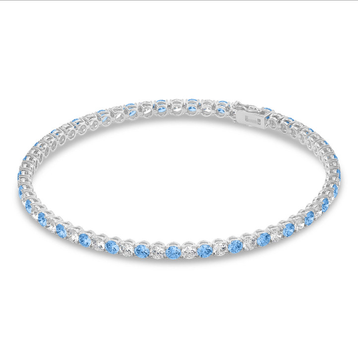 4.00 karaat lab grown diamanten tennisarmband in wit goud