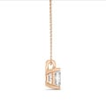 3.00 karaat solitaire hanger in rood goud met lab grown princess diamant