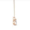 1.00 karaat solitaire hanger in rood goud met peervormige lab grown diamant