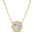 1.00 karaat lab grown diamanten satelliet hanger in geel goud