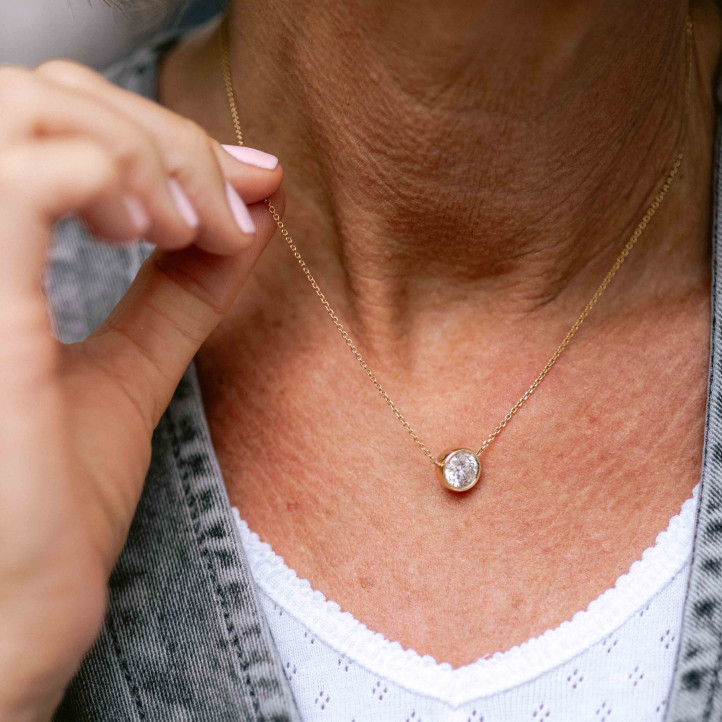 1.20 karaat lab grown diamanten satelliet hanger in platina