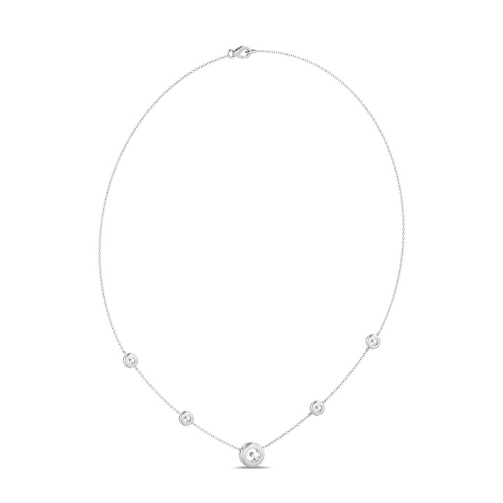 1.80 karaat lab grown diamanten satelliet halsketting in wit goud
