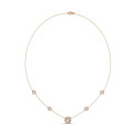 2.00 karaat lab grown diamanten satelliet halsketting in rood goud