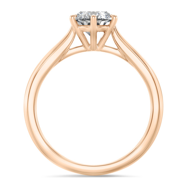 Ringen - 2.00 karaat lab grown diamanten solitaire ring in rood goud