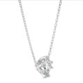 1.20 karaat solitaire hanger in wit goud met ronde lab grown diamant