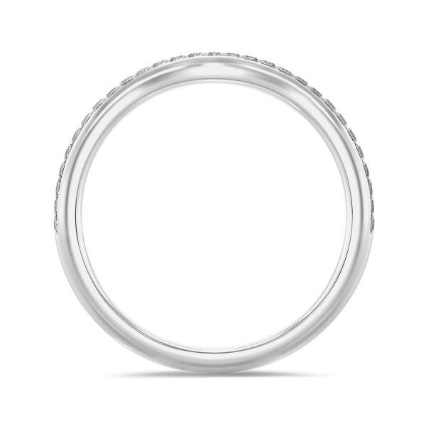 Ringen - 0.23 karaat gebogen alliance (half gezet) in wit goud met ronde lab grown diamanten