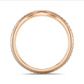 0.41 karaat gebogen alliance (volledig rondom gezet) in rood goud met ronde lab grown diamanten