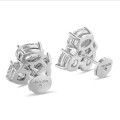 6.00 karaat lab grown diamanten trilogie oorbellen in wit goud