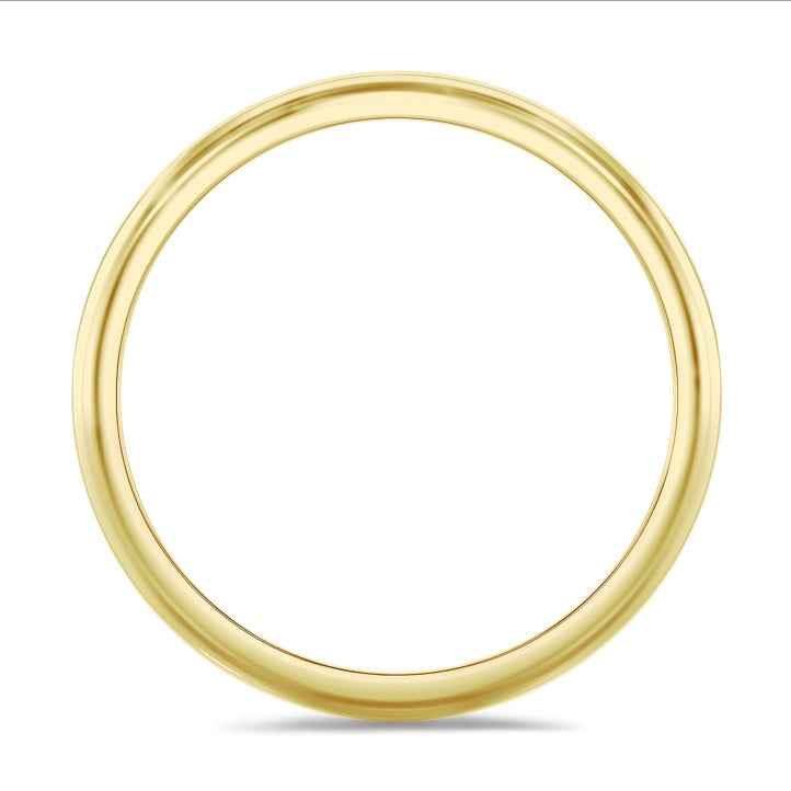 Trouwring met bol oppervlak van 3.00 mm in geel goud