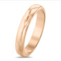 Trouwring met bol oppervlak van 4.00 mm in rood goud