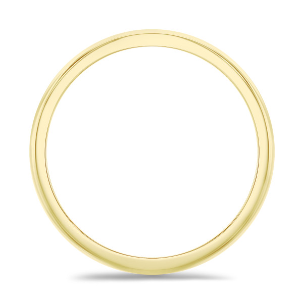Licht gebolde trouwring van 5.00 mm in geel goud