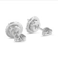 2.00 karaat halo oorbellen met lab grown diamanten in platina