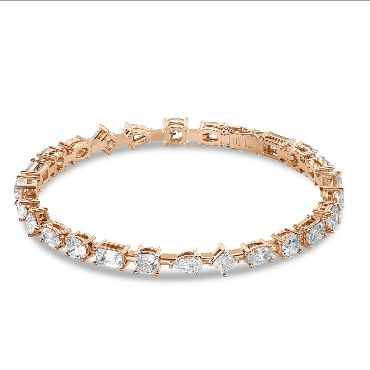 7.50 karaat lab grown diamanten armband in rood goud