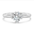 5.00 karaat lab grown diamanten solitaire ring in wit goud