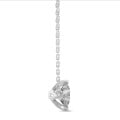5.00 karaat solitaire hanger in wit goud met ronde lab grown diamant