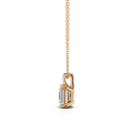 1.00 karaat solitaire hanger in rood goud met lab grown asscher cut diamant
