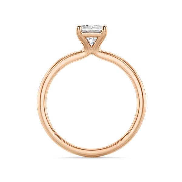 Ringen - 2.00 karaat solitaire ring met een lab grown radiant cut diamant in rood goud