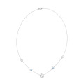 2.30 karaat lab grown diamanten satelliet halsketting in wit goud