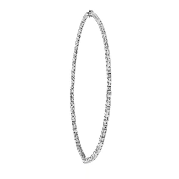 22.25 karaat lab grown diamanten dégradé halsketting in wit goud
