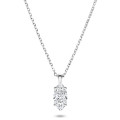 2.00 karaat solitaire hanger in wit goud met Marquise lab grown diamant