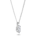 3.00 karaat solitaire hanger in wit goud met Marquise lab grown diamant