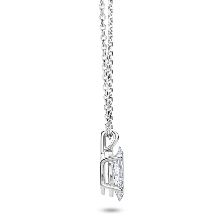 3.00 karaat solitaire hanger in wit goud met Marquise lab grown diamant