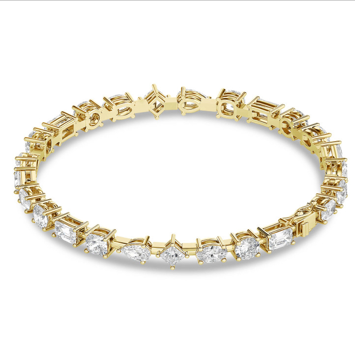 7.50 karat laboratuvarda yetiştirilmiş sarı altın pırlanta bileklik