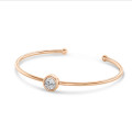 1.50 karat laboratuvarda yetiştirilmiş kırmızı altın pırlanta bileklik