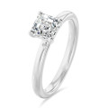 3.00 karat beyaz altın, laboratuvarda yetiştirilmiş asscher kesim pırlantalı tektaş yüzük