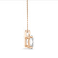 3.00克拉椭圆形培育钻石玫瑰金吊坠