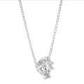 5.00克拉圆形培育钻石白金吊坠