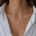 3.00克拉阿斯切培育钻石玫瑰金吊坠