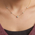 1.80克拉黃金培育钻石吊坠项链